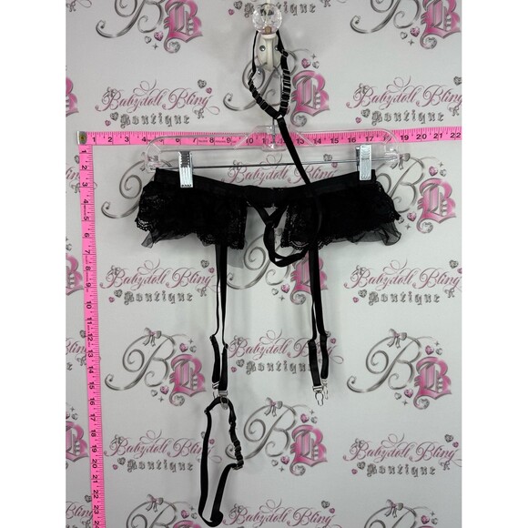 undefined Other - Garter Black Lace Garter Belt with Adjustable Straps tutu